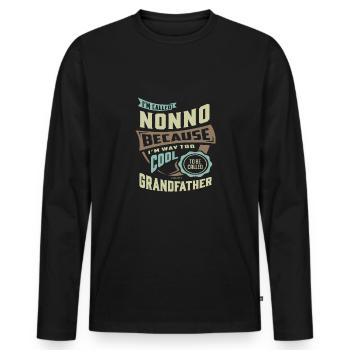Je suis appelé nonno - T-shirt manches longues Premium bio Homme - noir - Devant - Nico (187cm)