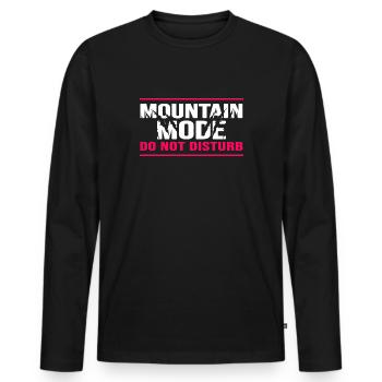 Klettern Bergsport Bouldern Klettersport alpin - Männer Premium Bio Langarmshirt - Schwarz - Vorne - Nico (187cm)