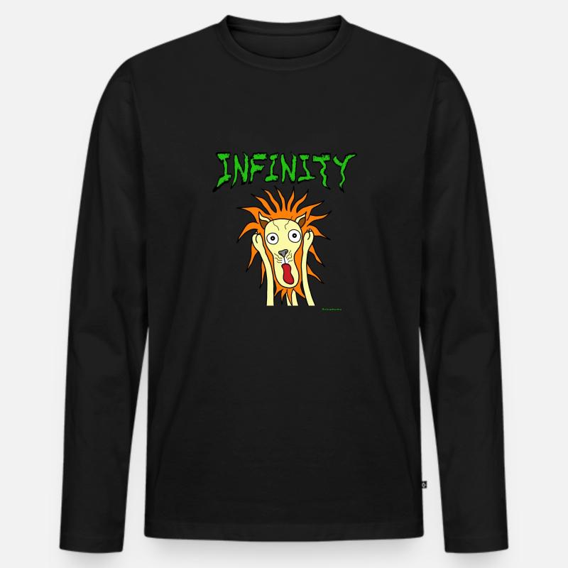 Infinity - Männer Premium Bio Langarmshirt - Schwarz