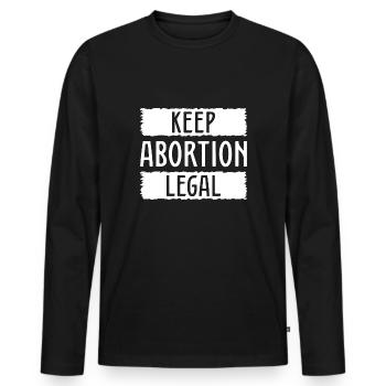 Keep Abortion Legal - Men's Premium Organic Long Sleeve Shirt - black - Front - Nico (187cm)