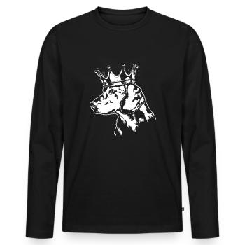 ALPENLÄNDISCHE DACHSBRACKE Krone Hunde Wilsigns - T-shirt manches longues Premium bio Homme - noir - Devant - Nico (187cm)