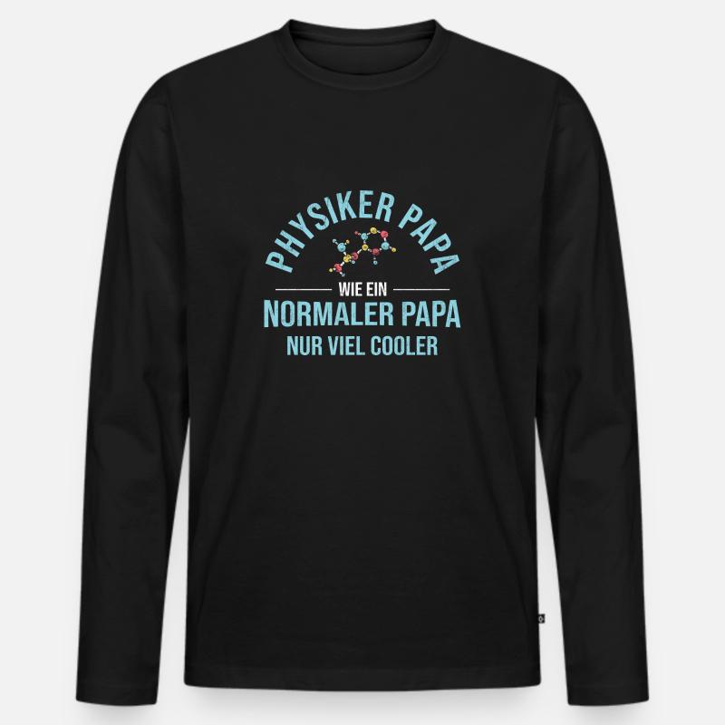 Physik Nerd - Männer Premium Bio Langarmshirt - Schwarz