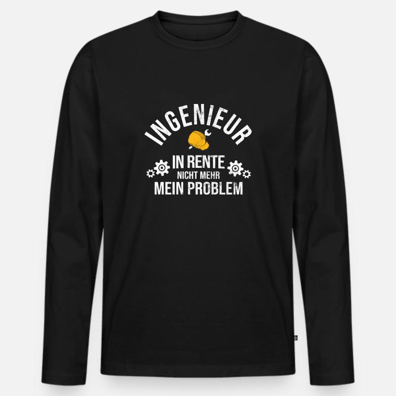 Ingenieur Student - Männer Premium Bio Langarmshirt - Schwarz