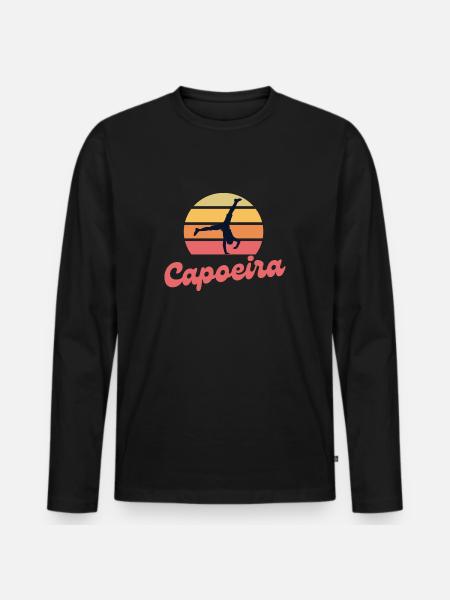 Capoeira Sunset - Men's Premium Organic Long Sleeve Shirt - black