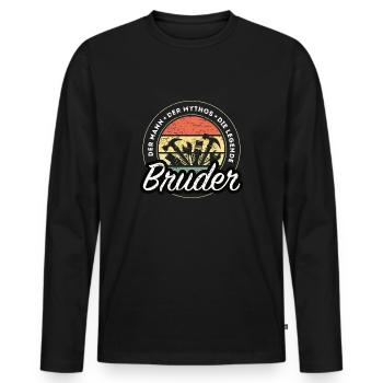 Der Mann Der Mythos Die Legende Handwerker Bruder - Männer Premium Bio Langarmshirt - Schwarz - Vorne - Nico (187cm)