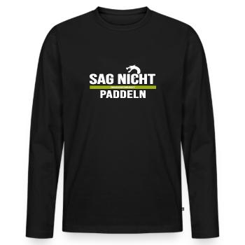 drachenboot chinesisches drachenboot-paddeln - Männer Premium Bio Langarmshirt - Schwarz - Vorne - Nico (187cm)