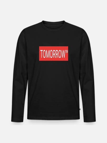 TOMORROW - Men's Premium Organic Long Sleeve Shirt - black