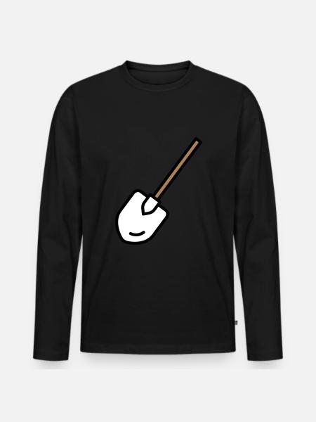 Shovel Tool Gardening - Men's Premium Organic Long Sleeve Shirt - black