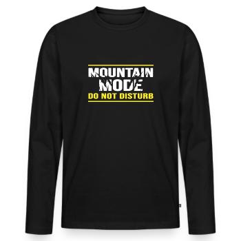 Bergwandern Alpinist Bergwandern Mountain - Männer Premium Bio Langarmshirt - Schwarz - Vorne - Nico (187cm)