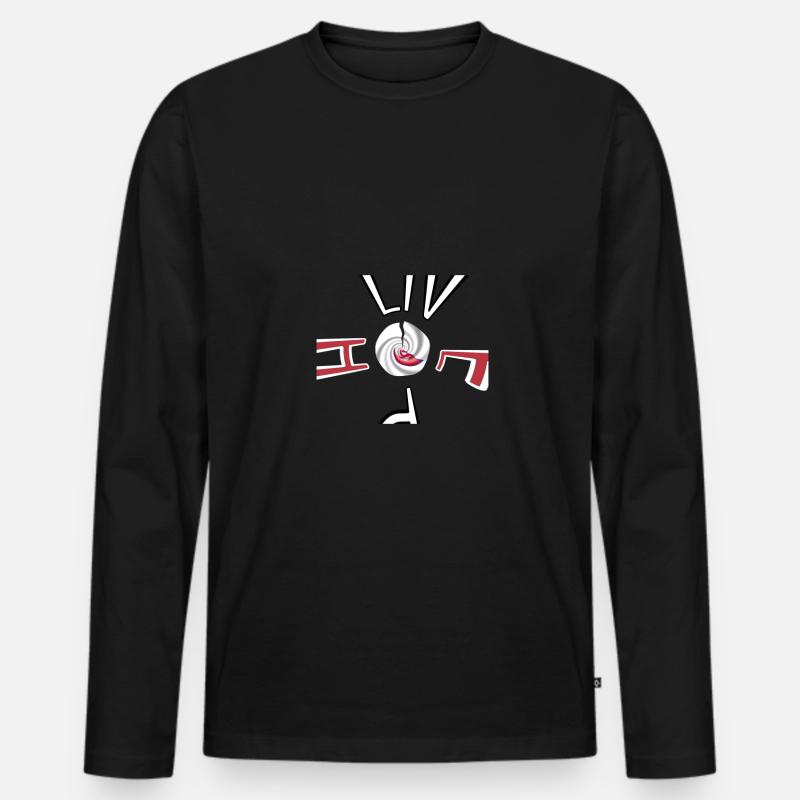Nepal Flagge Kathmandu Harmonie - Männer Premium Bio Langarmshirt - Schwarz