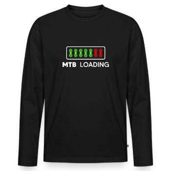MTB Bicycle Battery Bicycle Chain Mountain Bike - Men's Premium Organic Long Sleeve Shirt - black - Front - Nico (187cm)