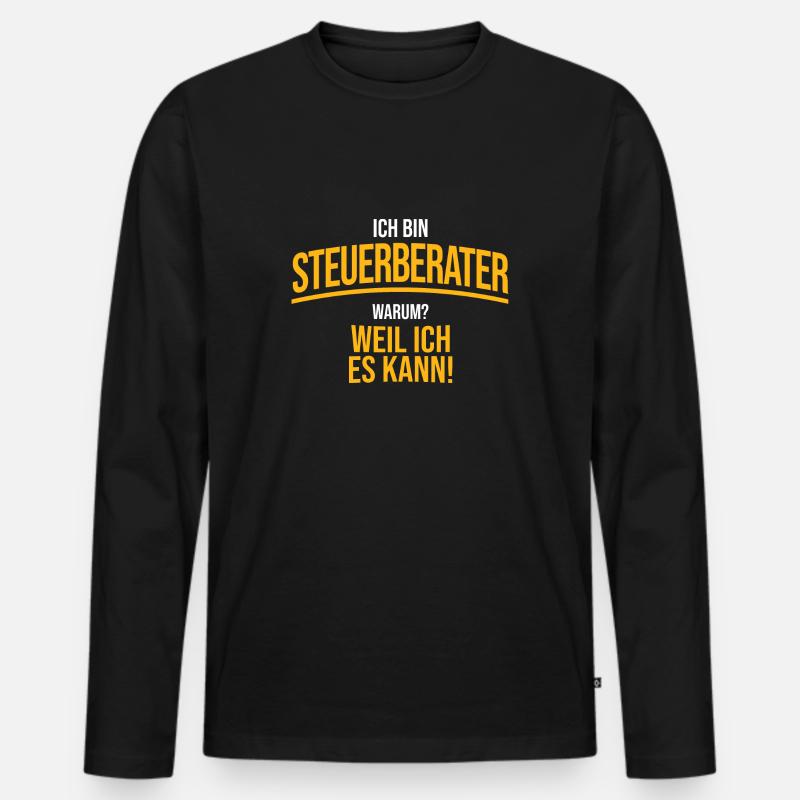 Steuerberater - Männer Premium Bio Langarmshirt - Schwarz