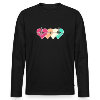 Krankenschwester Intensivpflege Medizin OP Nurse - Männer Premium Bio Langarmshirt - Schwarz - Vorne - Nico (187cm)