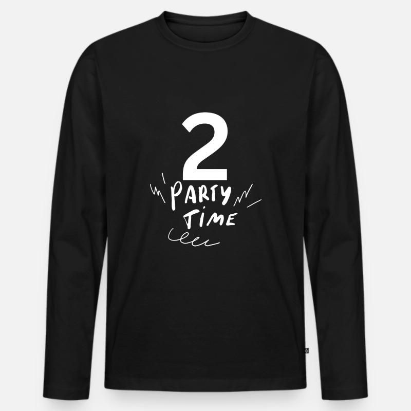 2 - Männer Premium Bio Langarmshirt - Schwarz