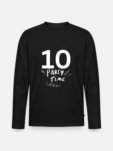 10 - Men's Premium Organic Long Sleeve Shirt - black
