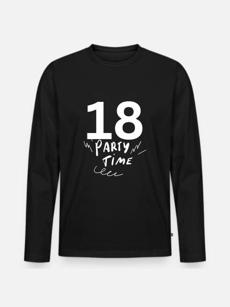 18 - T-shirt manches longues Premium bio Homme - noir