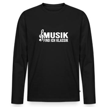 klassische Musik Sinfonie Klassik Klangwelt - Männer Premium Bio Langarmshirt - Schwarz - Vorne - Nico (187cm)