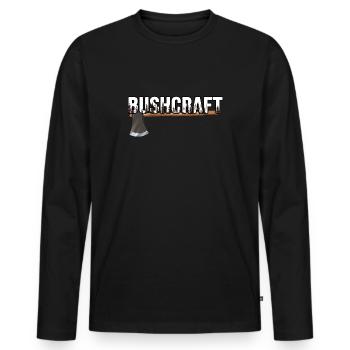 bushcraft outdoor survival - Männer Premium Bio Langarmshirt - Schwarz - Vorne - Nico (187cm)