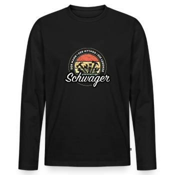 Der Mann Der Mythos Die Legende Handwerk Schwager - Männer Premium Bio Langarmshirt - Schwarz - Vorne - Nico (187cm)