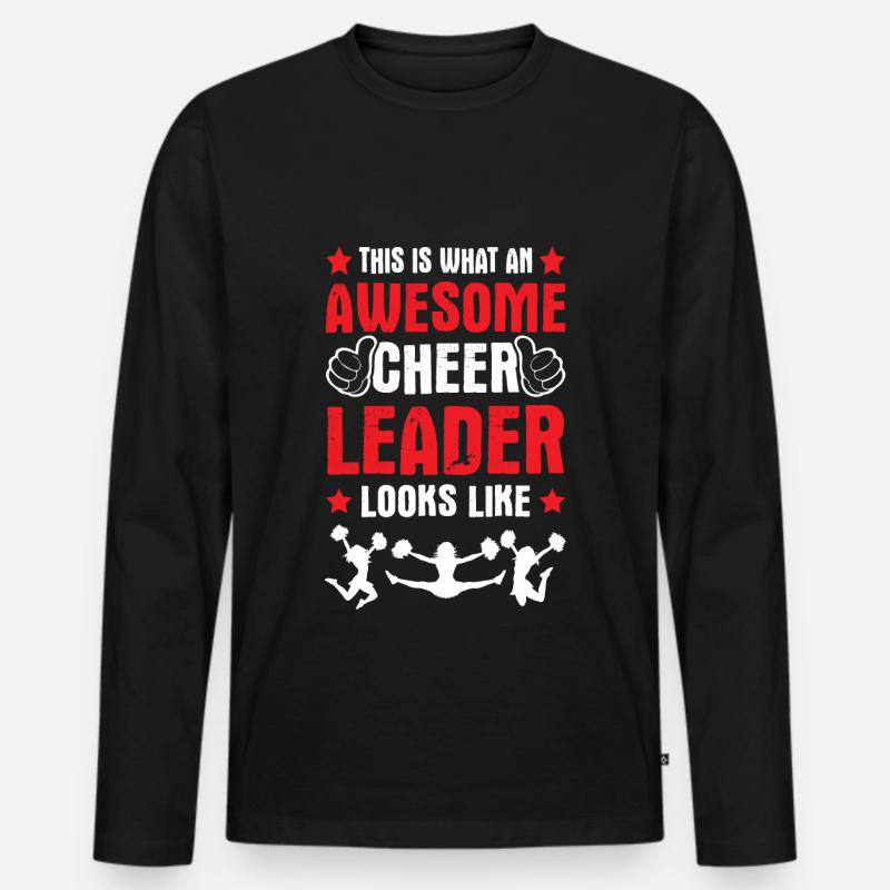 cheerleading awesome - Männer Premium Bio Langarmshirt - Schwarz