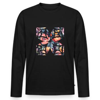 Vintage Achtziger Shirts Design Weihnachtsgeschenk - Männer Premium Bio Langarmshirt - Schwarz - Vorne - Nico (187cm)