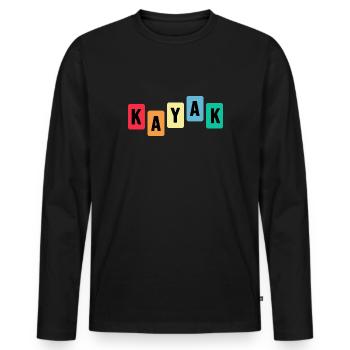 Kayak Kayak d’eau vive Pédalo - T-shirt manches longues Premium bio Homme - noir - Devant - Nico (187cm)
