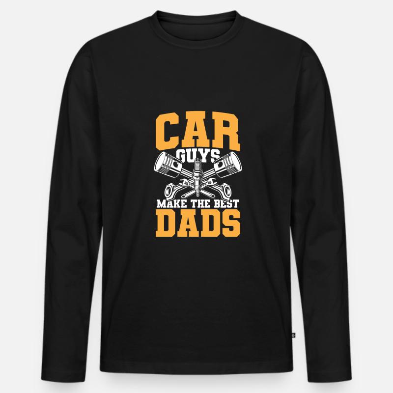 Beste Auto-Väter - Männer Premium Bio Langarmshirt - Schwarz