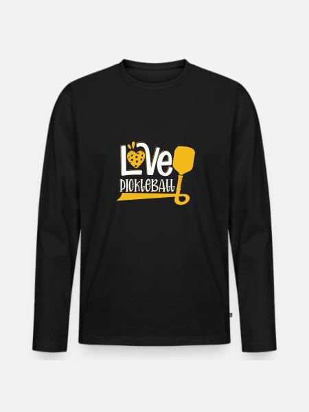 Dear Pickleball - Men's Premium Organic Long Sleeve Shirt - black