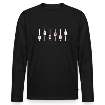 1988 Anniversaire Ingénieur du son DJ Disco - T-shirt manches longues Premium bio Homme - noir - Devant - Nico (187cm)