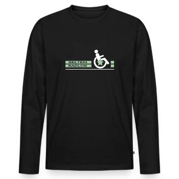 handicap fauteuil roulant utilisateur fauteuil roulant fauteuil roulant - T-shirt manches longues Premium bio Homme - noir - Devant - Nico (187cm)