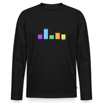 Parkour Arc-en-ciel-Parkour-Art Freerunning - T-shirt manches longues Premium bio Homme - noir - Devant - Nico (187cm)
