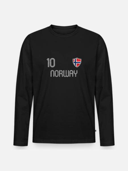 Norway Football Team - Men's Premium Organic Long Sleeve Shirt - black