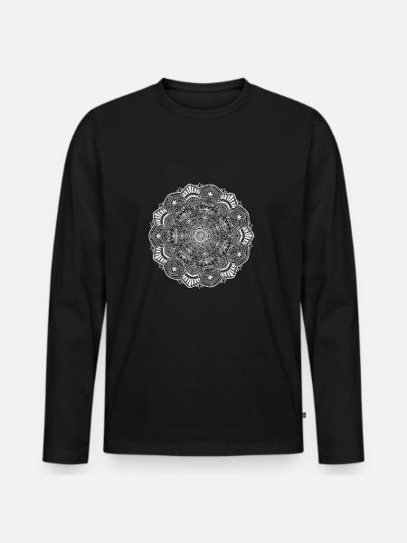 Mandala - T-shirt manches longues Premium bio Homme - noir