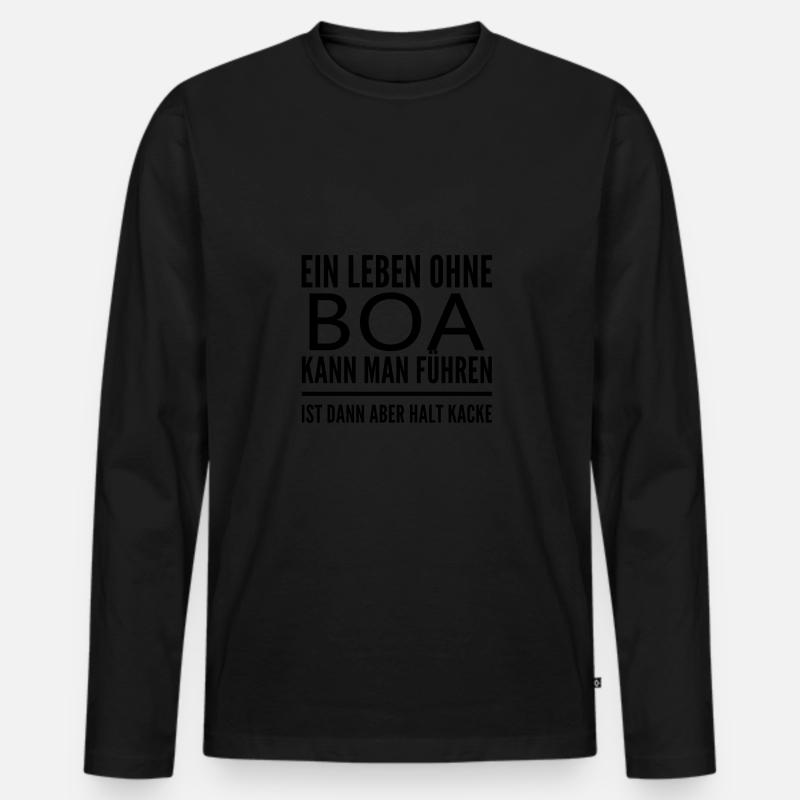 Abgottschlange Boa constrictor boa - Männer Premium Bio Langarmshirt - Schwarz