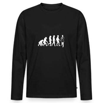 Doctor evolution doctor healer gift illness - Men's Premium Organic Long Sleeve Shirt - black - Front - Nico (187cm)
