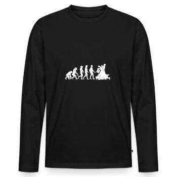danse évolution valse danseur mariage danse, couples - T-shirt manches longues Premium bio Homme - noir - Devant - Nico (187cm)