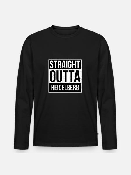 Straight Outta Heidelberg - Men's Premium Organic Long Sleeve Shirt - black