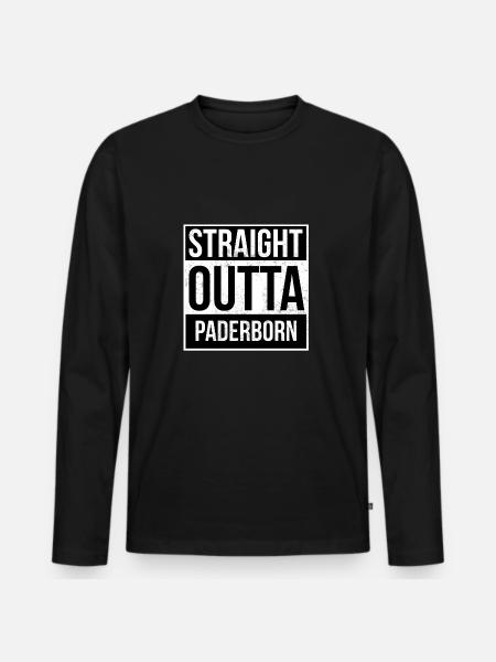 Straight Outta Paderborn - Men's Premium Organic Long Sleeve Shirt - black