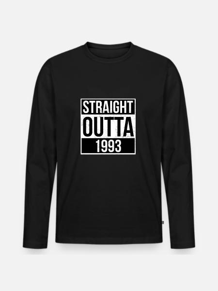 Straight outta 1993 - Men's Premium Organic Long Sleeve Shirt - black