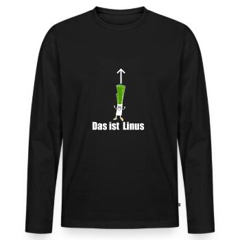 Lauch Linus T Shirt Geschenk lustige Idee - Männer Premium Bio Langarmshirt - Schwarz - Vorne - Nico (187cm)