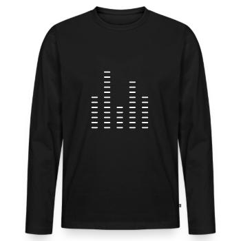 DJ - discjockey - Männer Premium Bio Langarmshirt - Schwarz - Vorne - Nico (187cm)