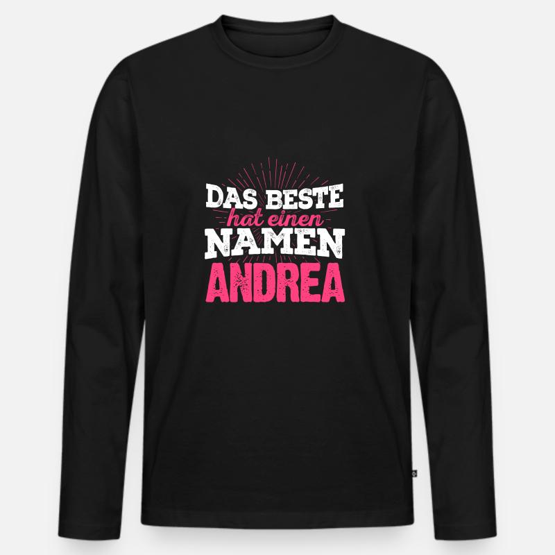 ANDREA - das Beste - Männer Premium Bio Langarmshirt - Schwarz