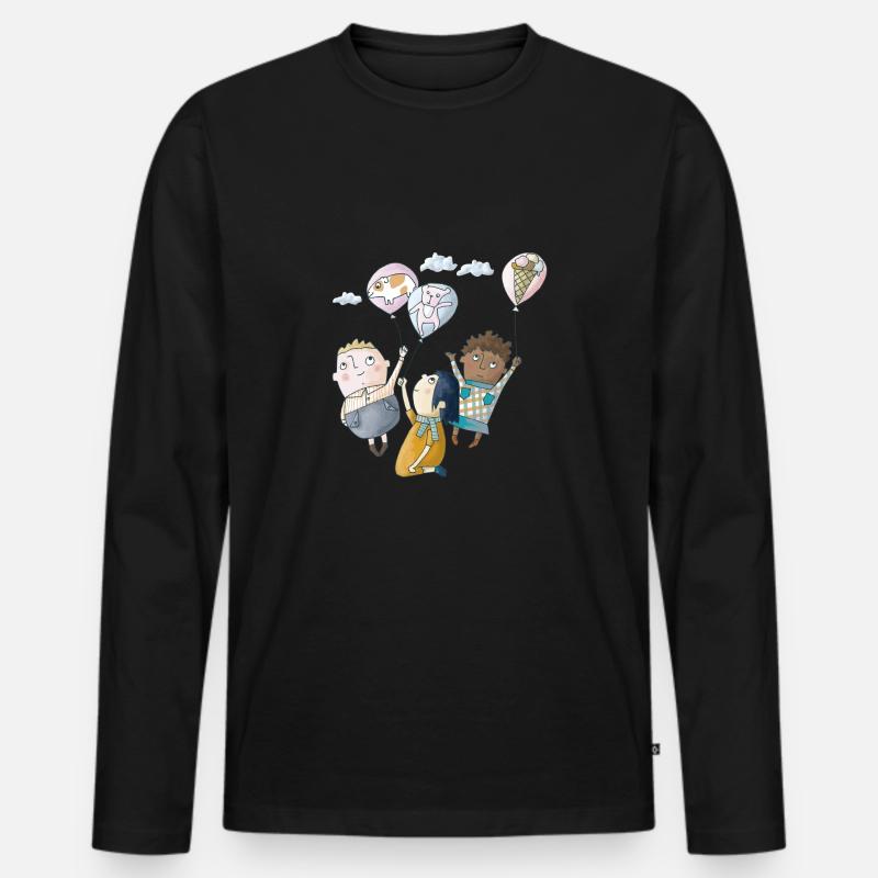 #kidscontest - Männer Premium Bio Langarmshirt - Schwarz