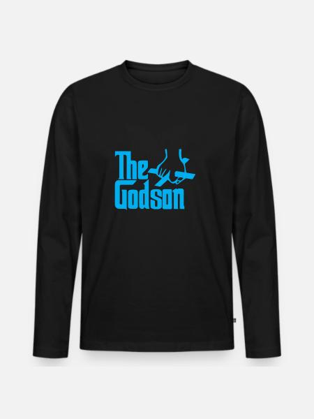 The Godson - Männer Premium Bio Langarmshirt - Schwarz