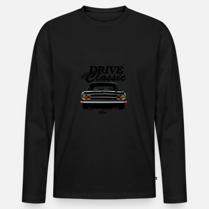 drive the classic - Männer Premium Bio Langarmshirt - Schwarz