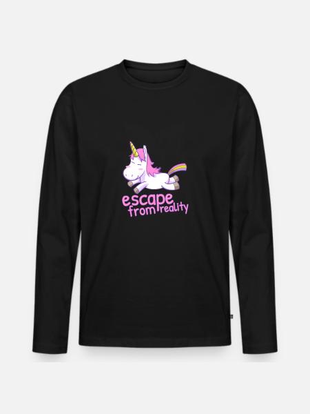 escapefromreality - T-shirt manches longues Premium bio Homme - noir