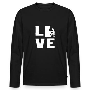 Gamer slot machine video games Zocker love shirt - Men's Premium Organic Long Sleeve Shirt - black - Front - Nico (187cm)
