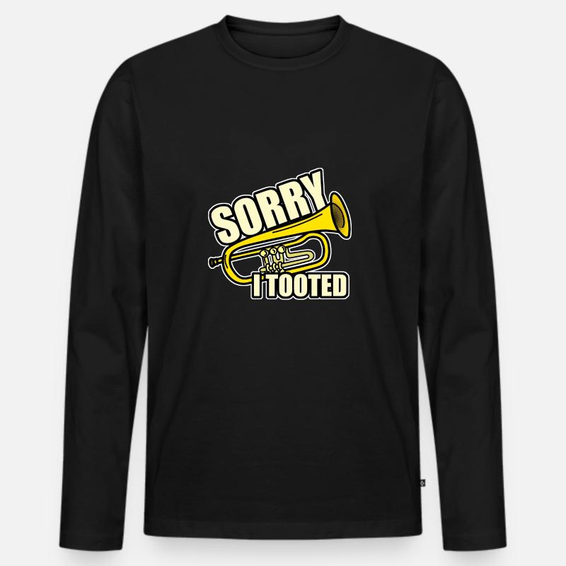 Sorry i tooted - Männer Premium Bio Langarmshirt - Schwarz