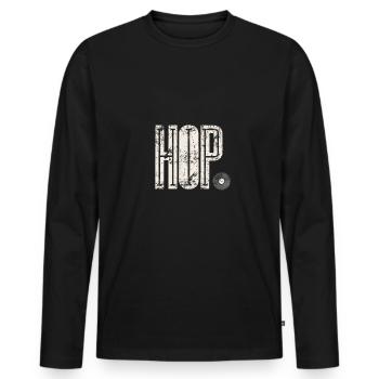 hip hop - Männer Premium Bio Langarmshirt - Schwarz - Vorne - Nico (187cm)