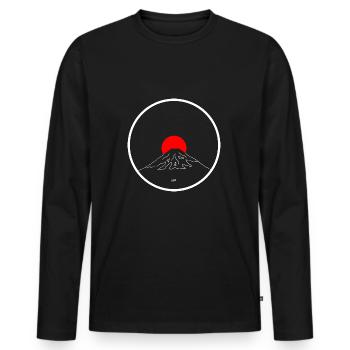 Mount Fuji - Men's Premium Organic Long Sleeve Shirt - black - Front - Nico (187cm)
